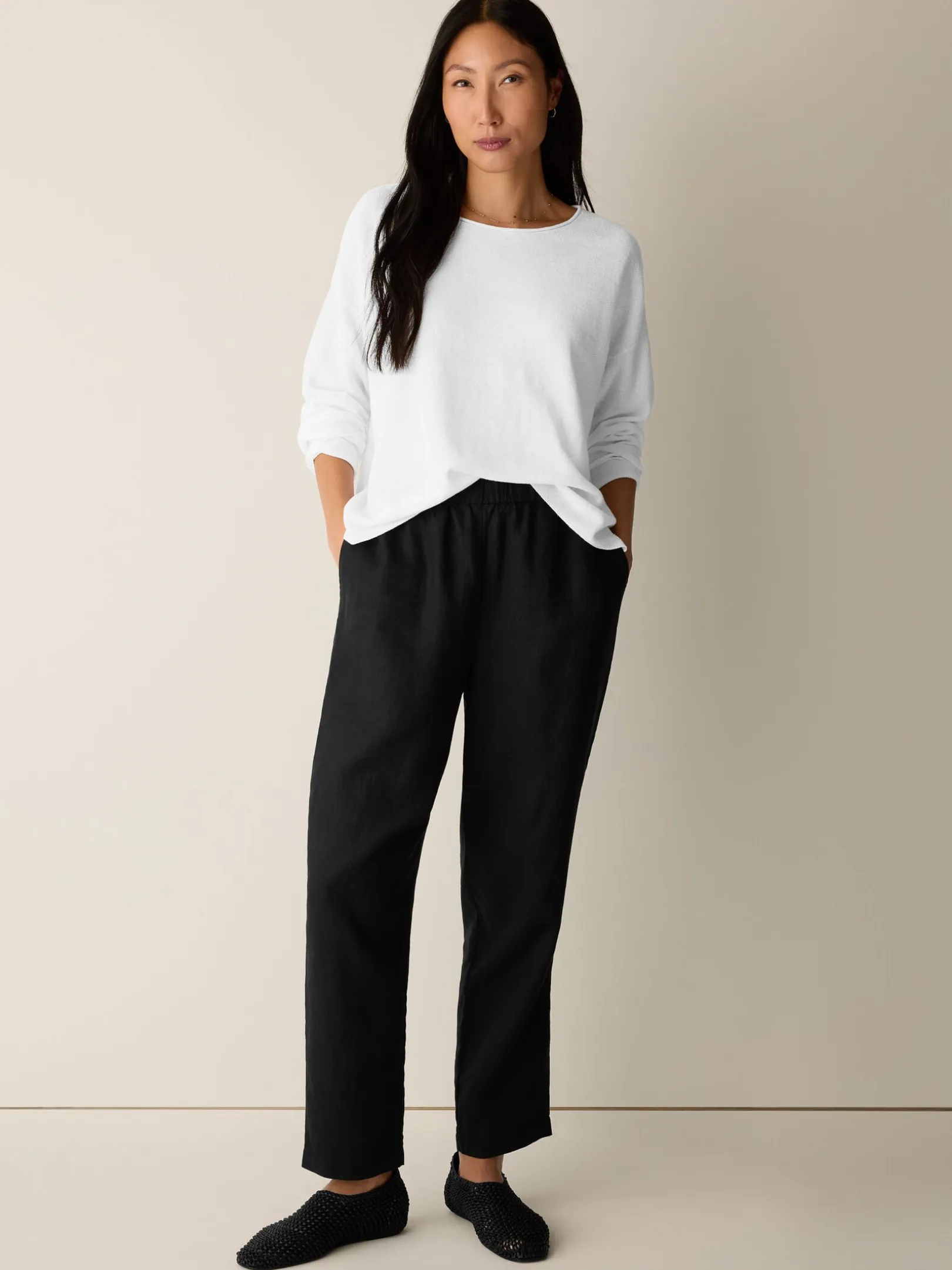 Organic Linen Tapered Pant