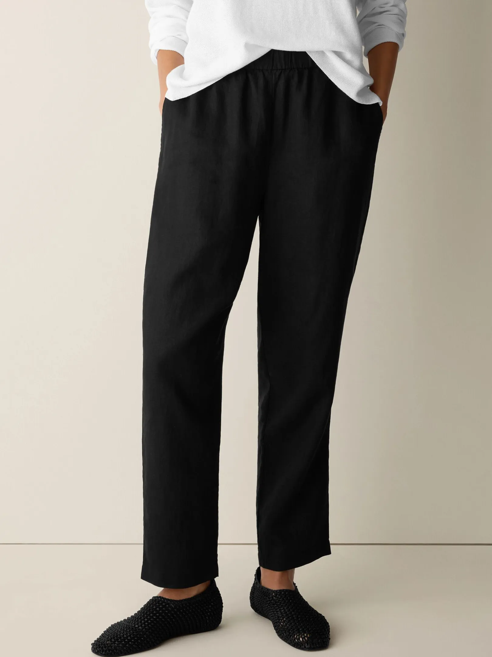 Organic Linen Tapered Pant