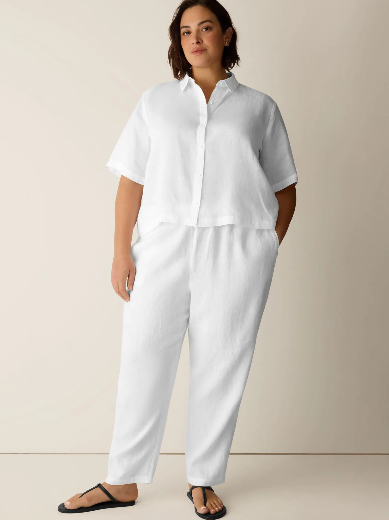 Organic Linen Tapered Pant