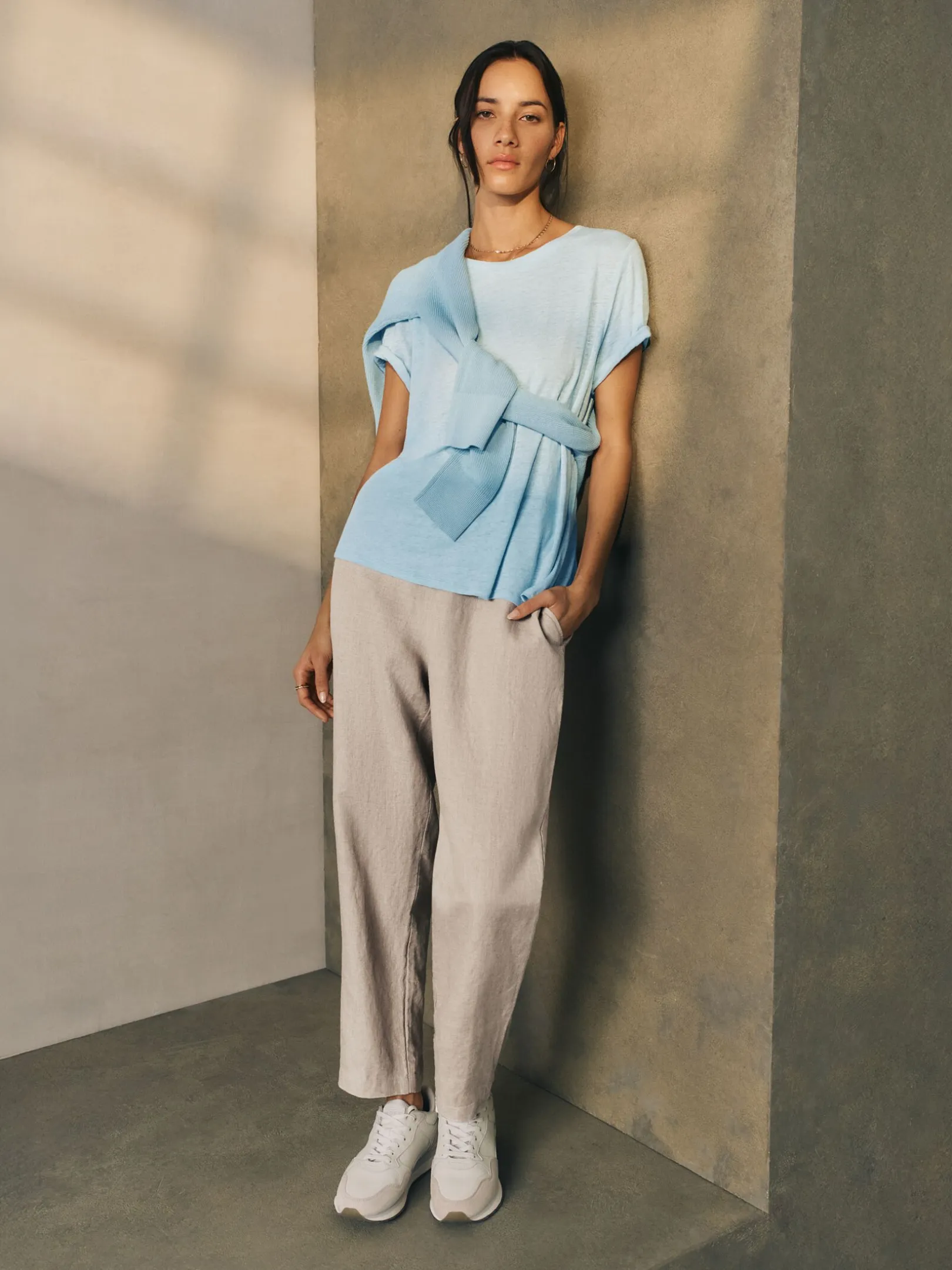 Organic Linen Tapered Pant