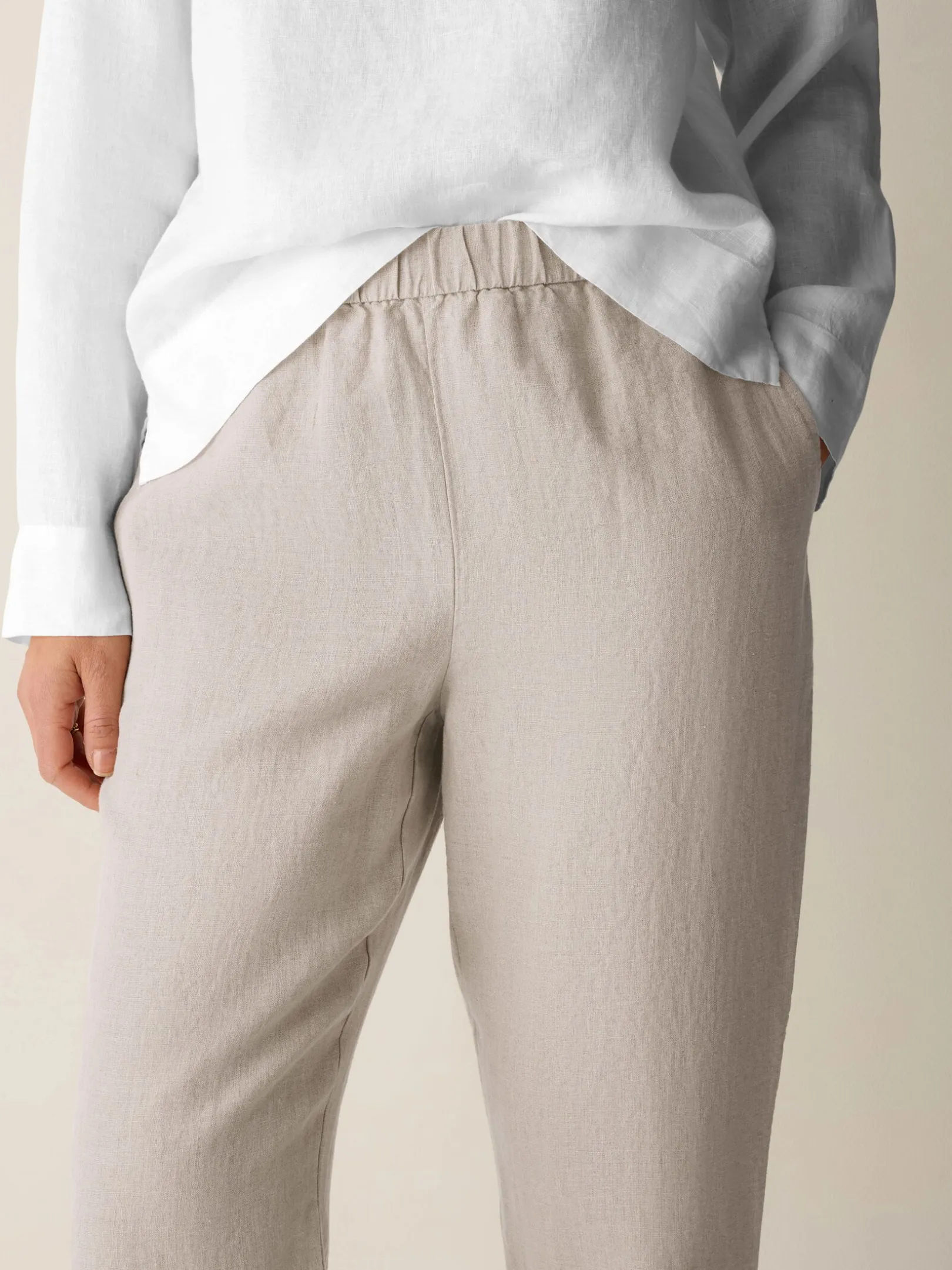Organic Linen Tapered Pant