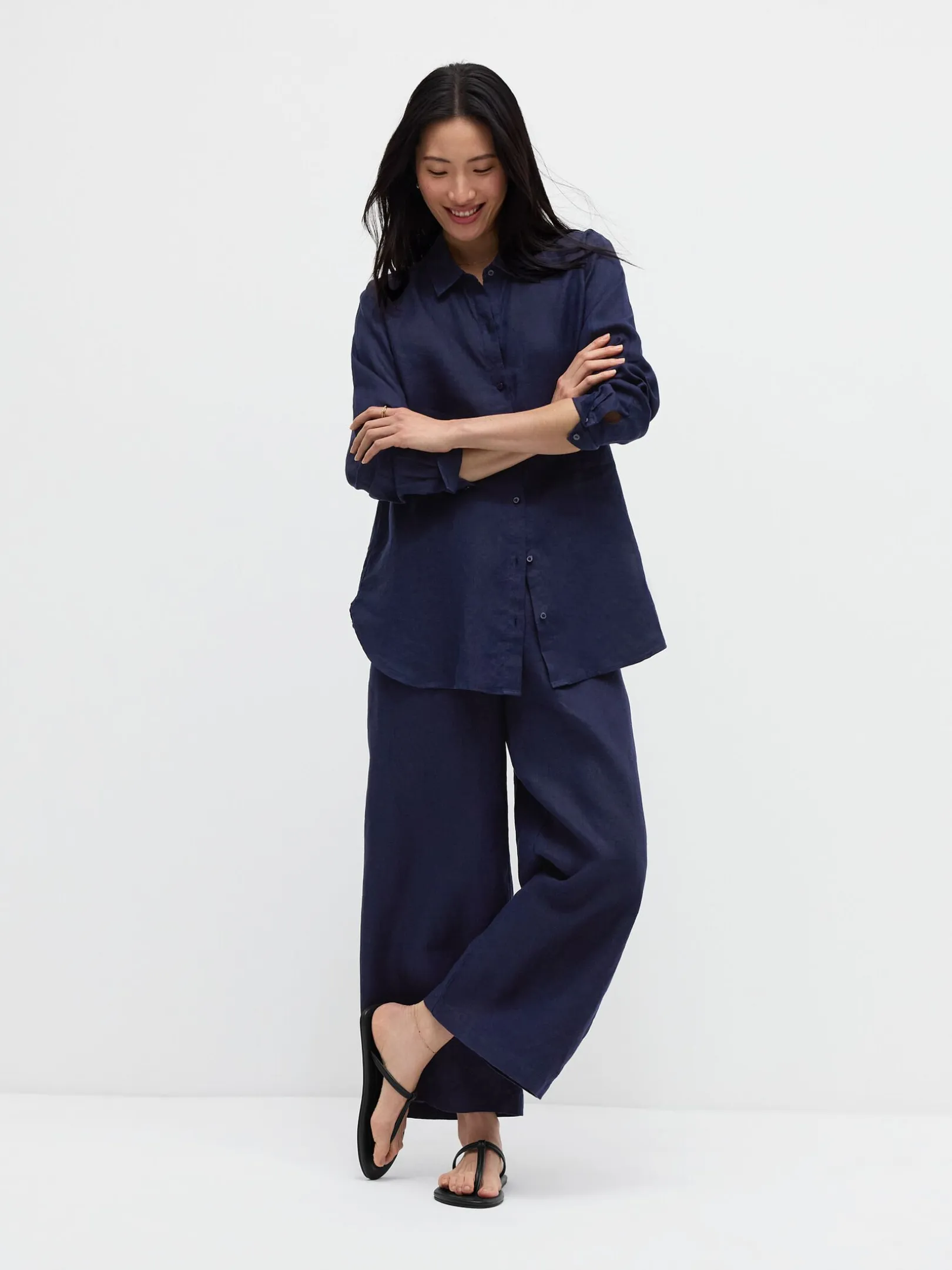 Organic Linen Wide-Leg Pant