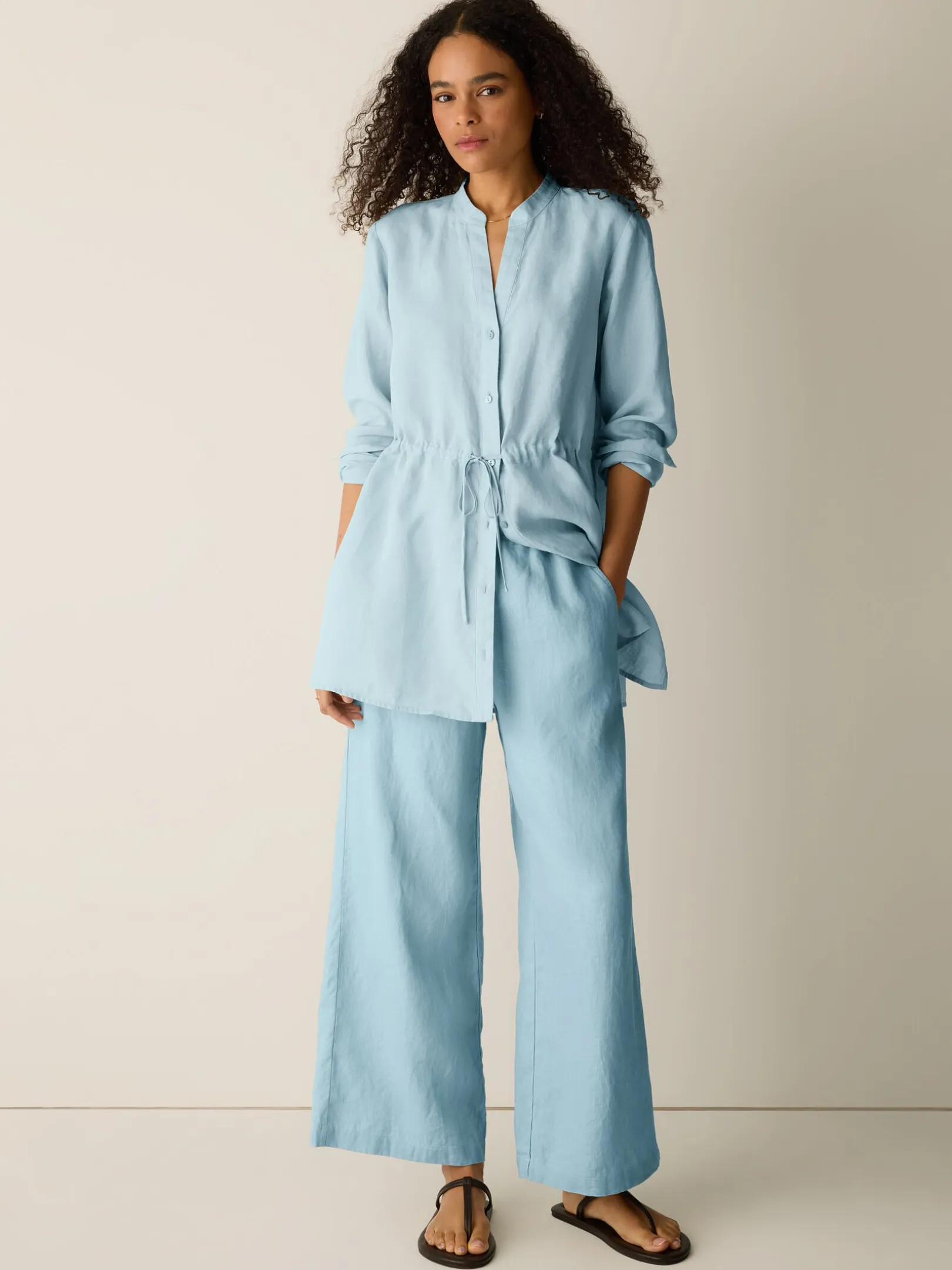 Organic Linen Wide-Leg Pant