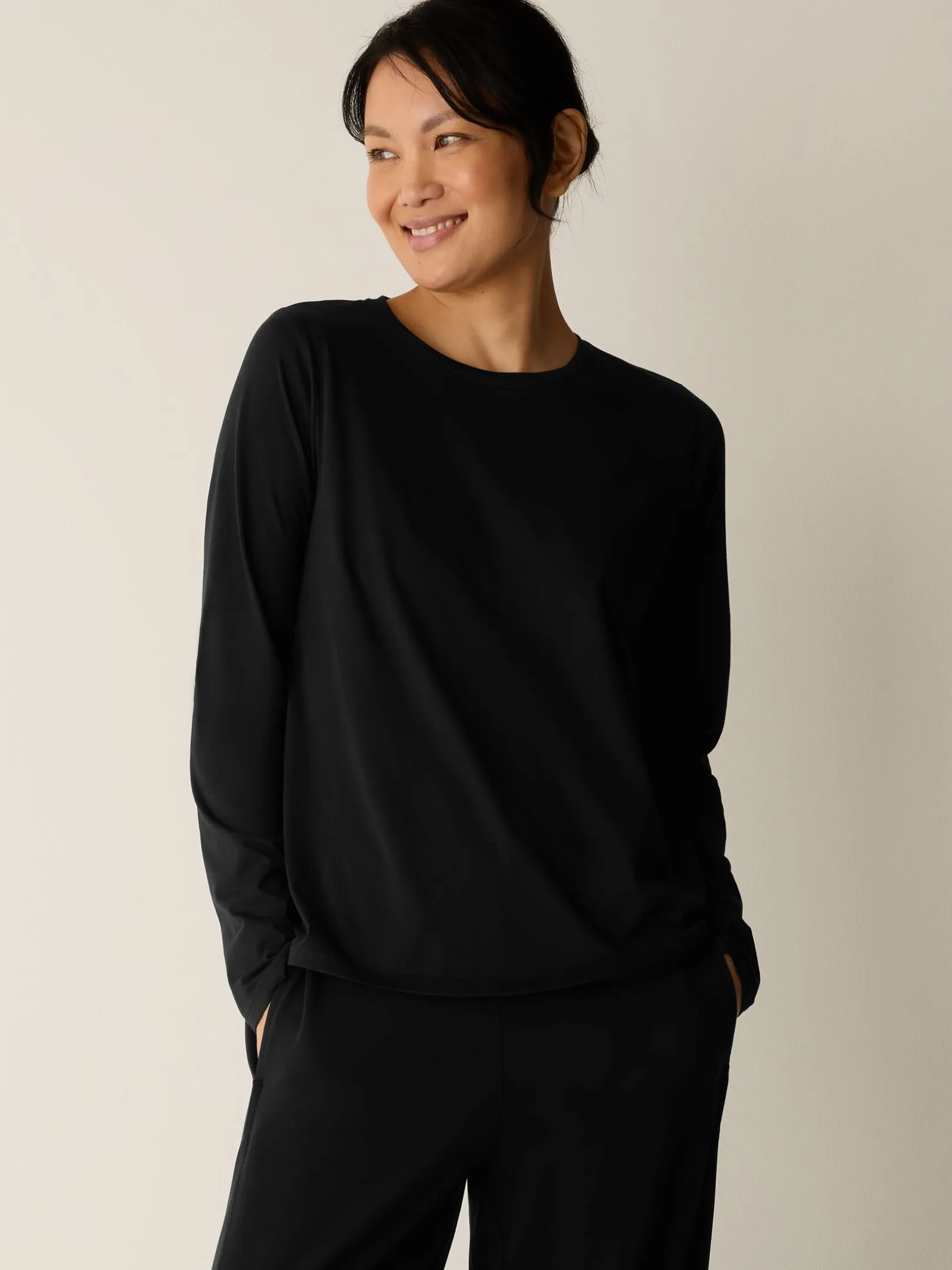 Organic Pima Cotton Jersey Long-Sleeve Tee