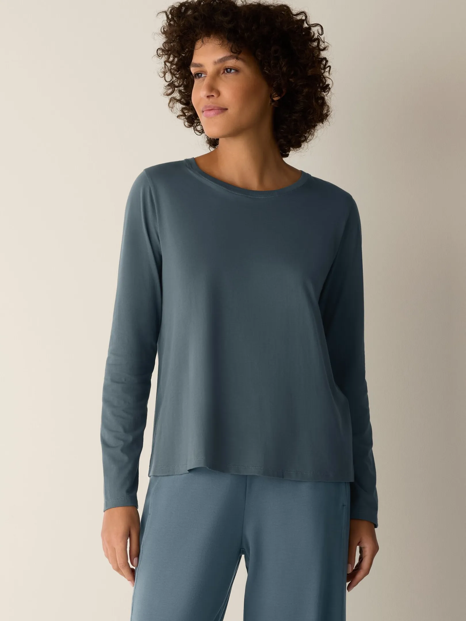 Organic Pima Cotton Jersey Long-Sleeve Tee