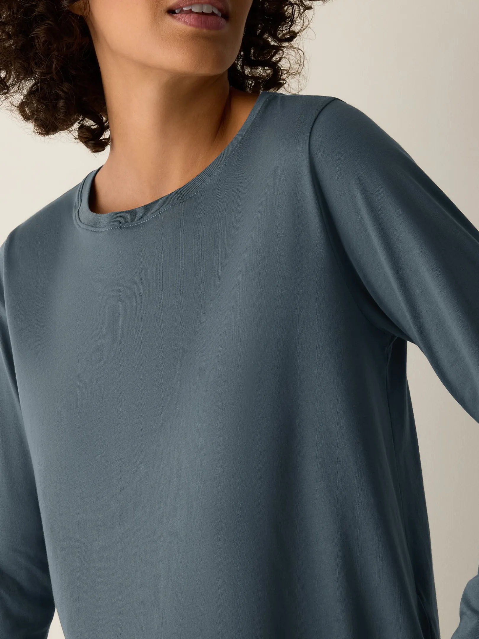 Organic Pima Cotton Jersey Long-Sleeve Tee