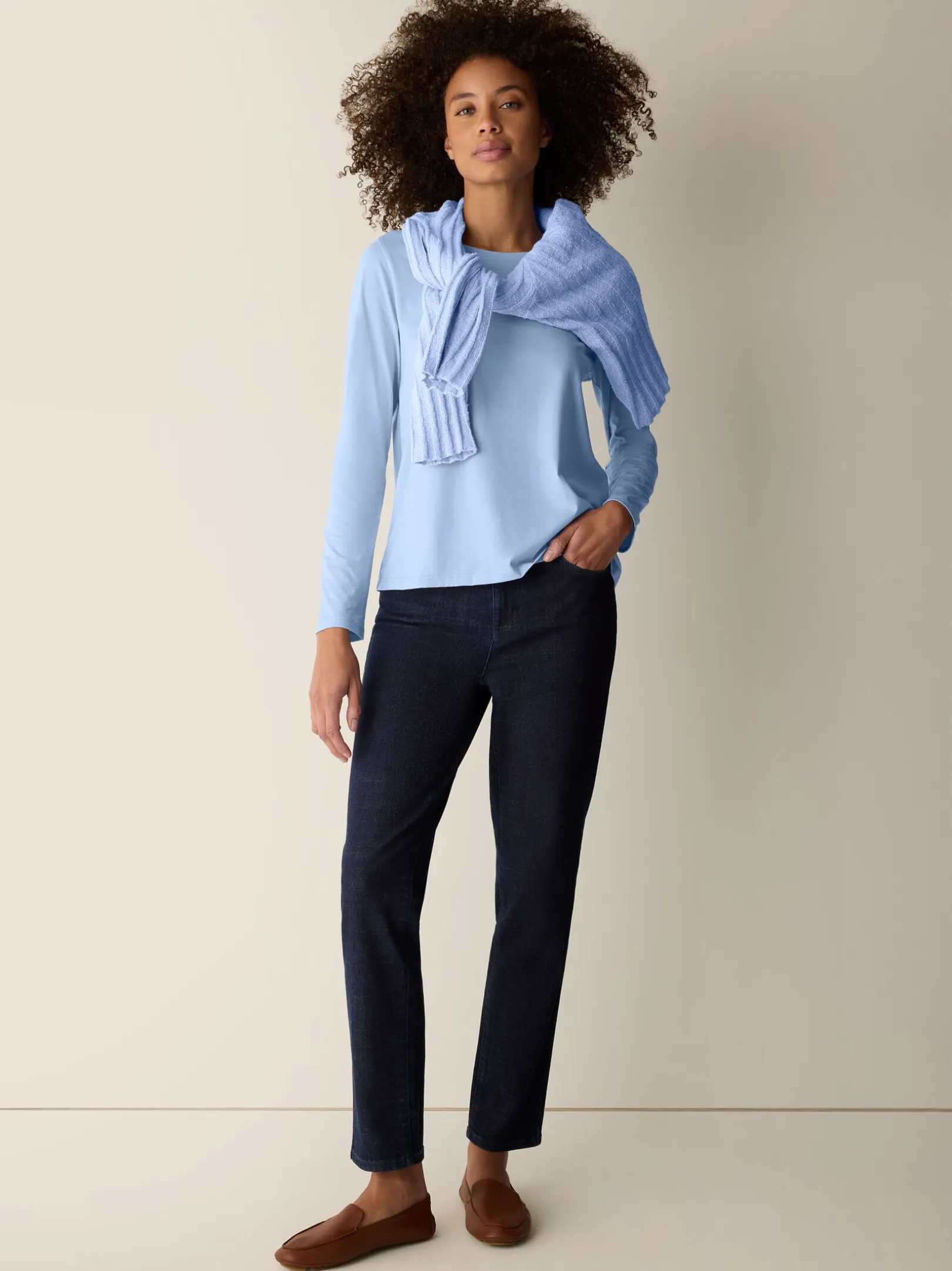 Organic Pima Cotton Jersey Long-Sleeve Tee