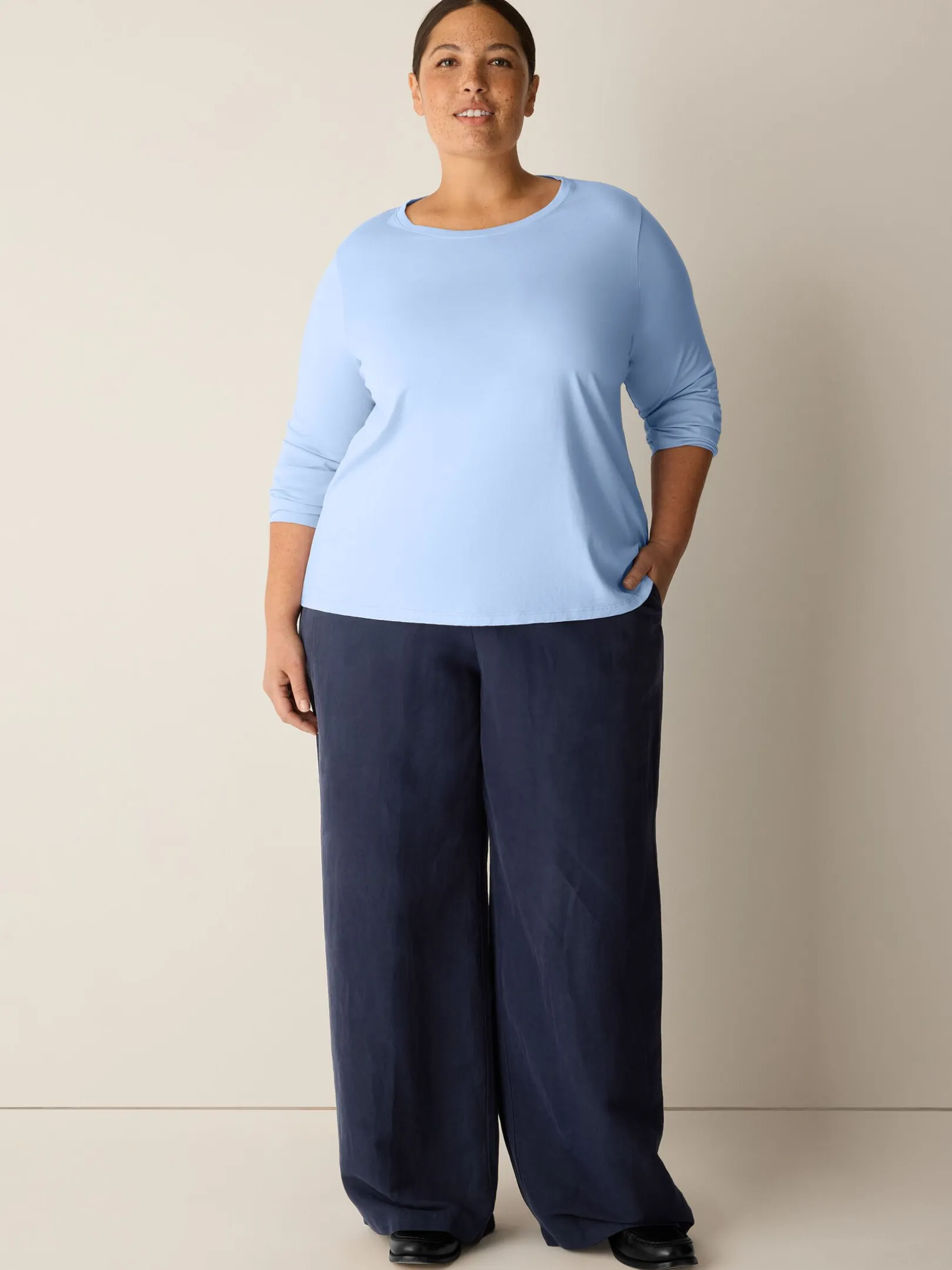 Organic Pima Cotton Jersey Long-Sleeve Tee