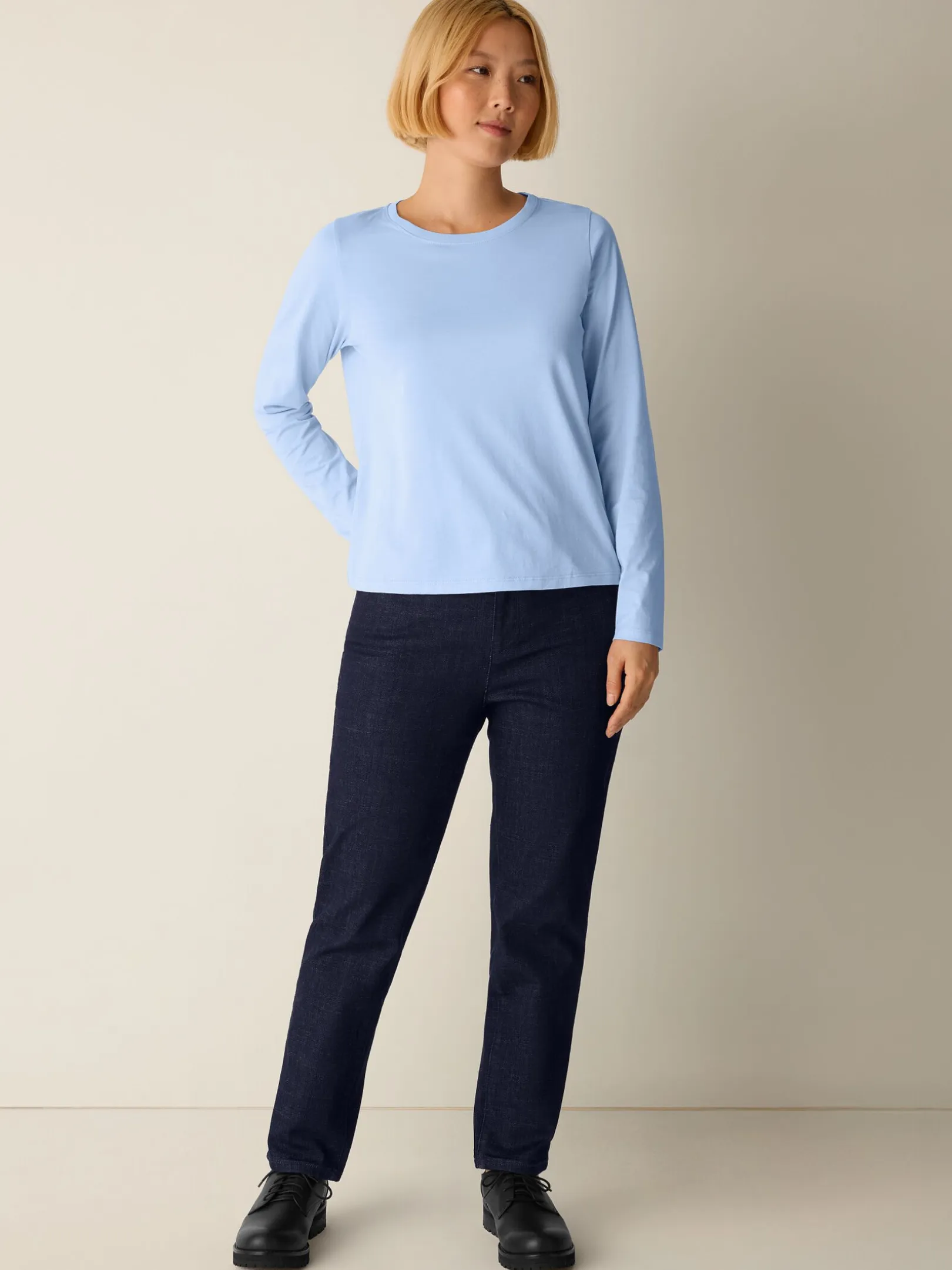Organic Pima Cotton Jersey Long-Sleeve Tee