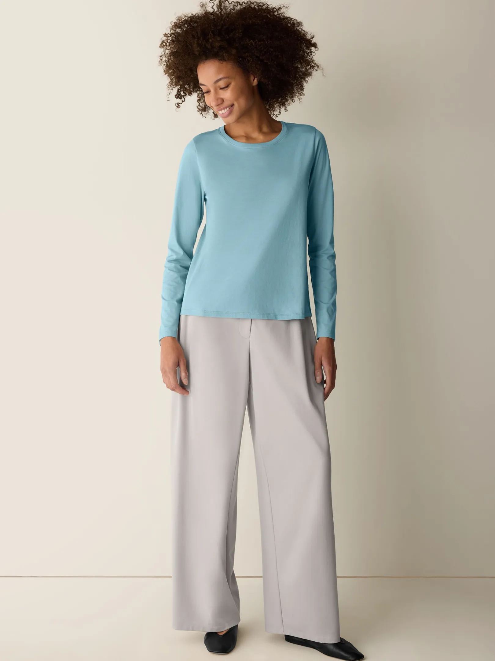 Organic Pima Cotton Jersey Long-Sleeve Tee