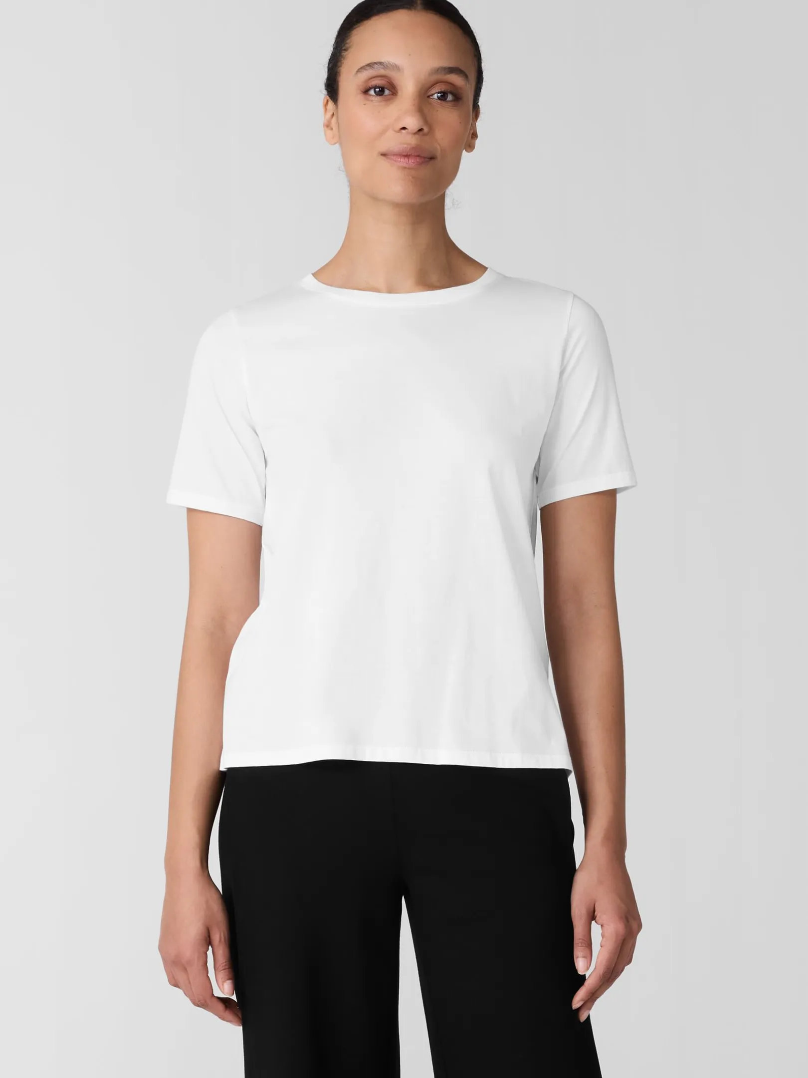 Organic Pima Cotton Jersey Round Neck Tee