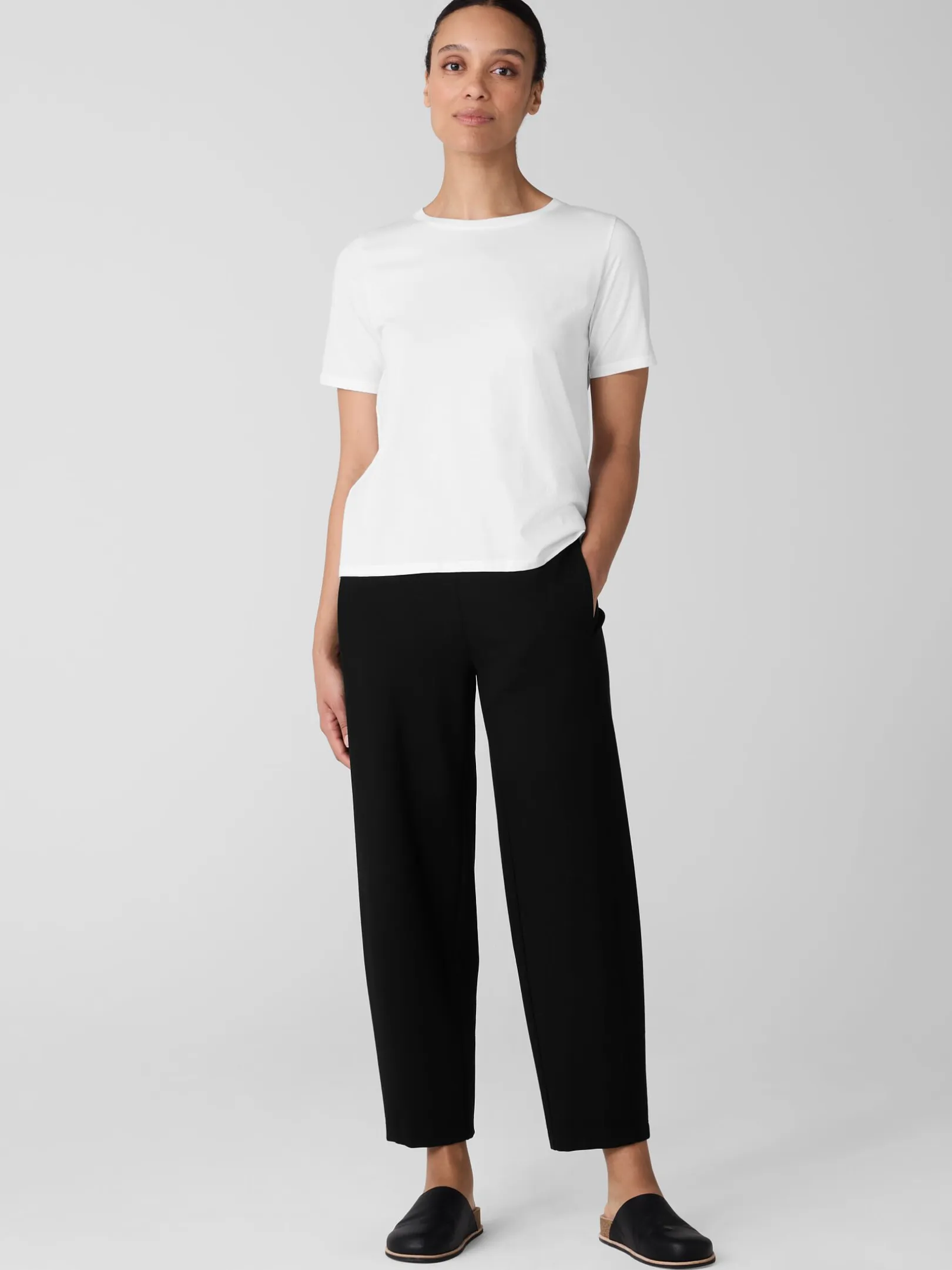 Organic Pima Cotton Jersey Round Neck Tee