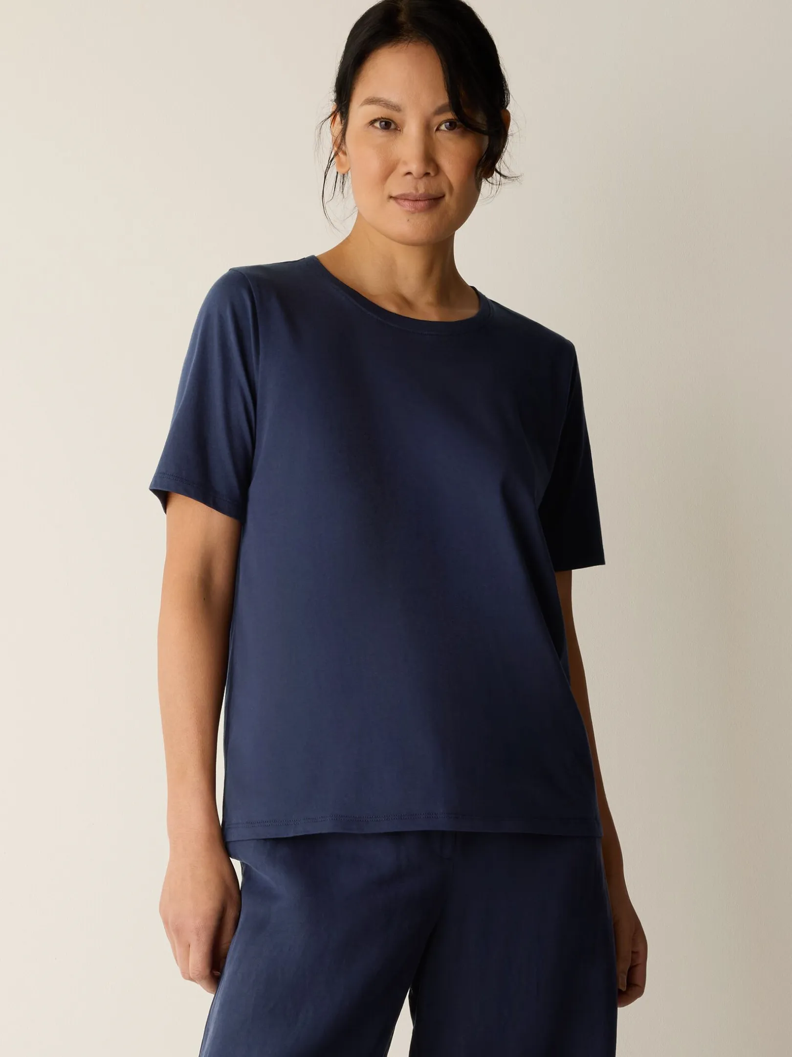 Organic Pima Cotton Jersey Round Neck Tee