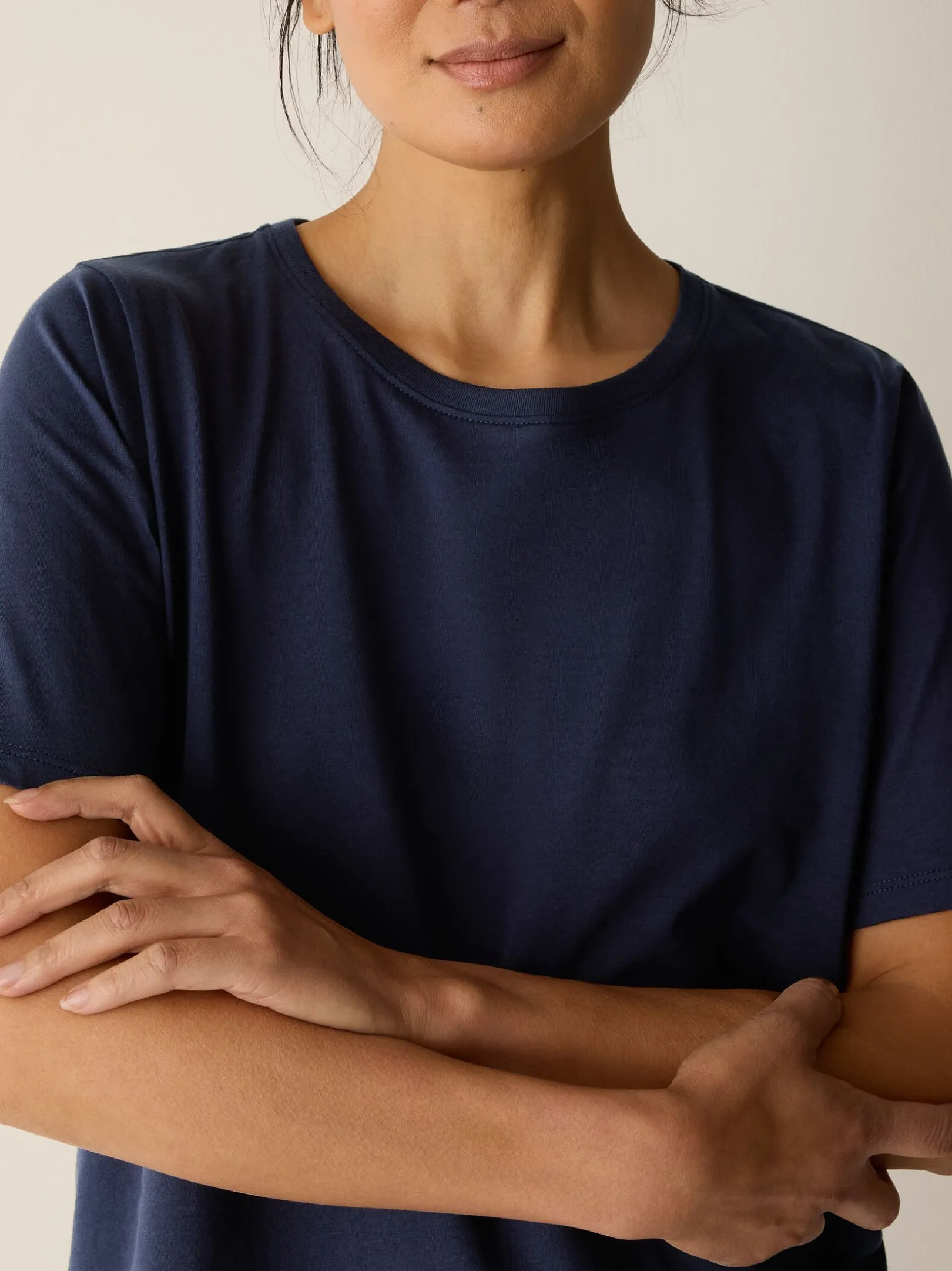Organic Pima Cotton Jersey Round Neck Tee