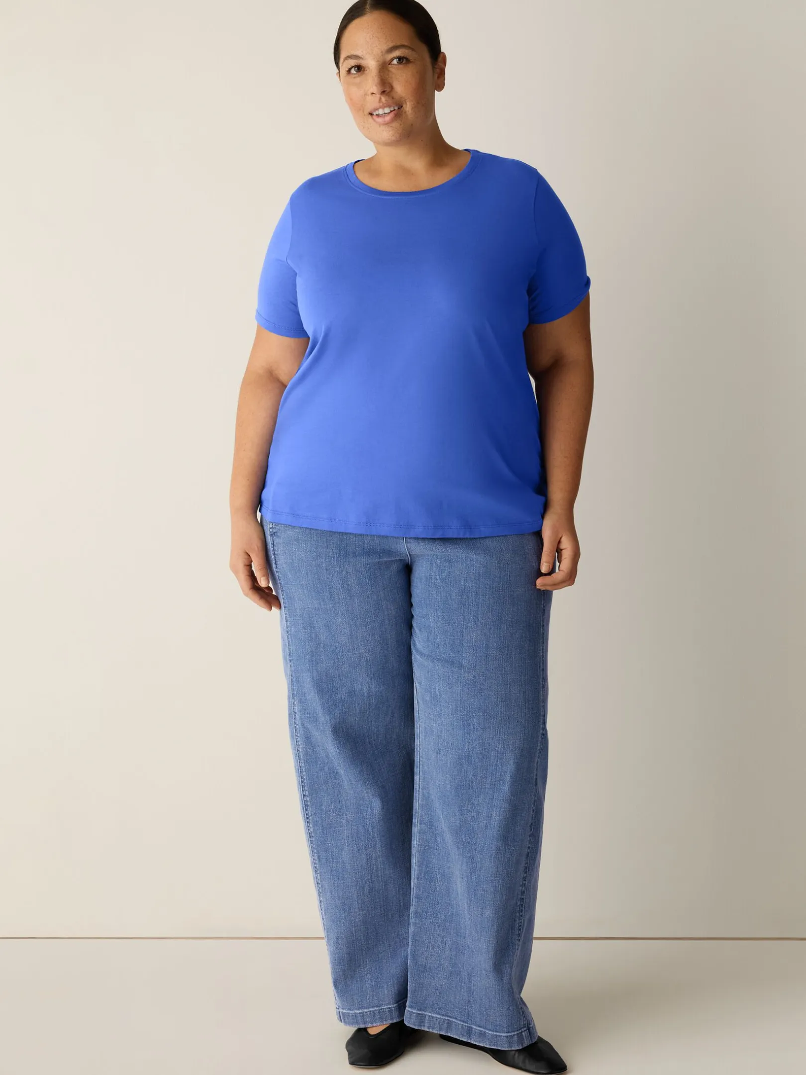 Organic Pima Cotton Jersey Round Neck Tee