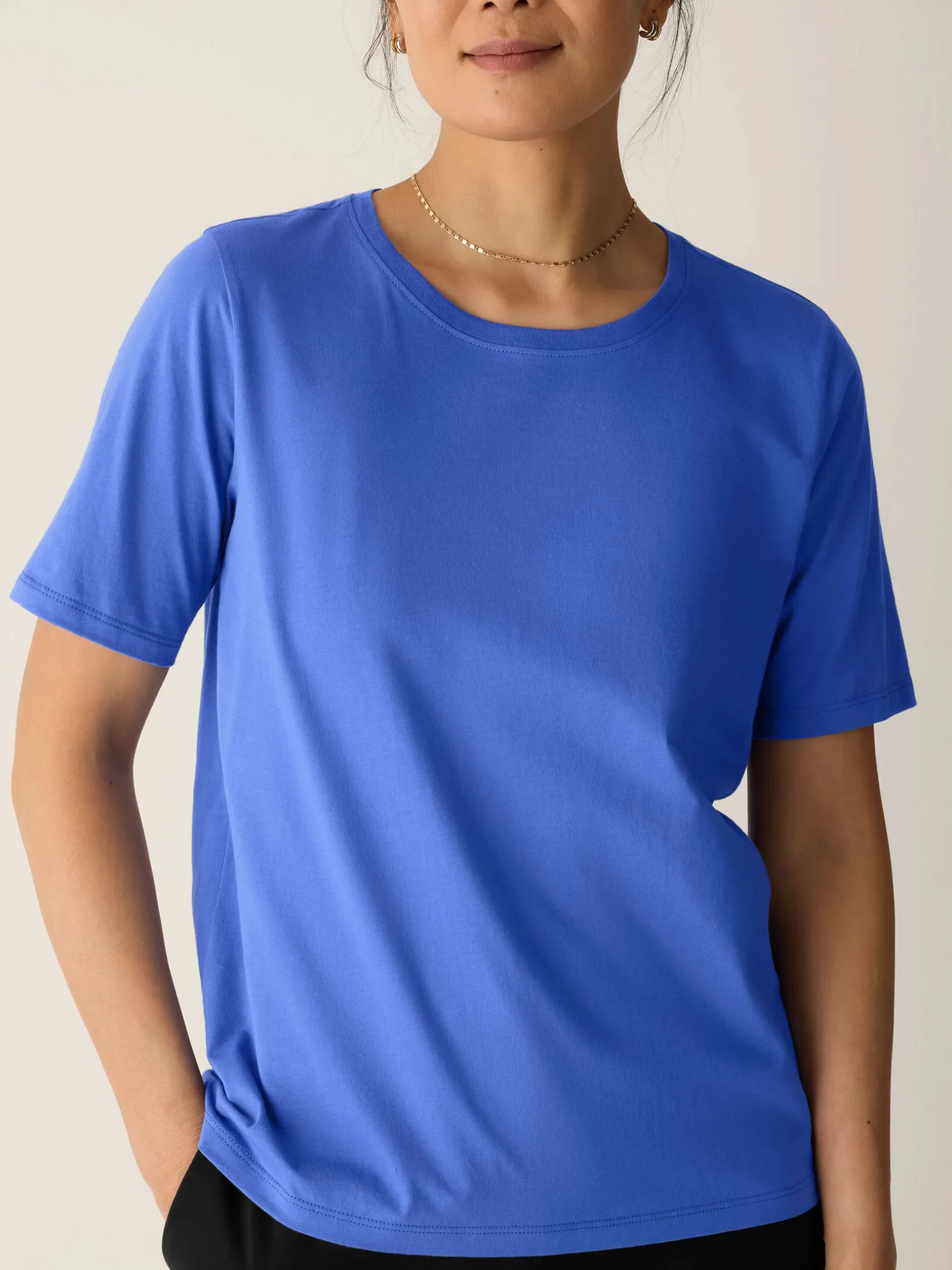 Organic Pima Cotton Jersey Round Neck Tee