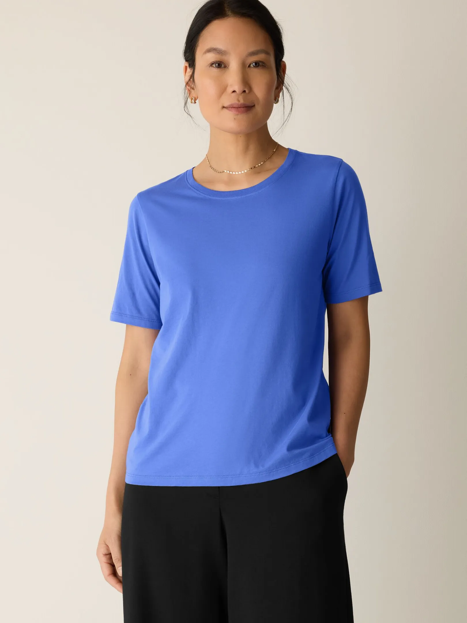 Organic Pima Cotton Jersey Round Neck Tee