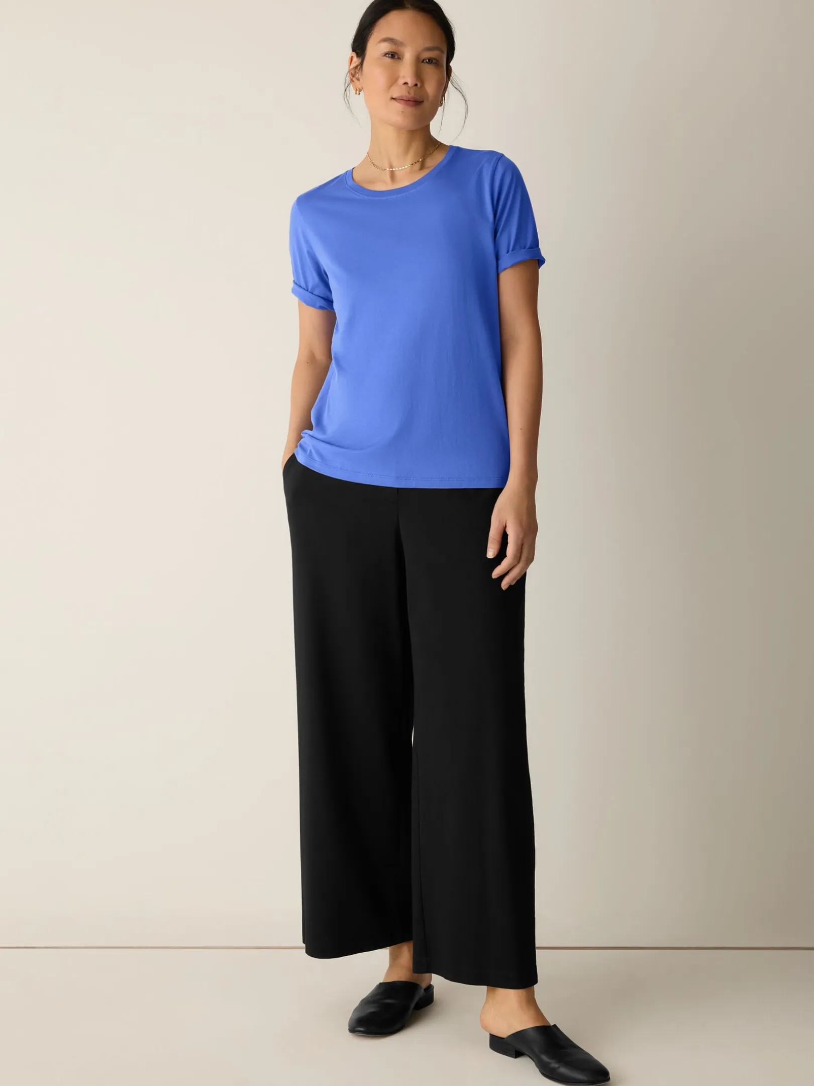 Organic Pima Cotton Jersey Round Neck Tee