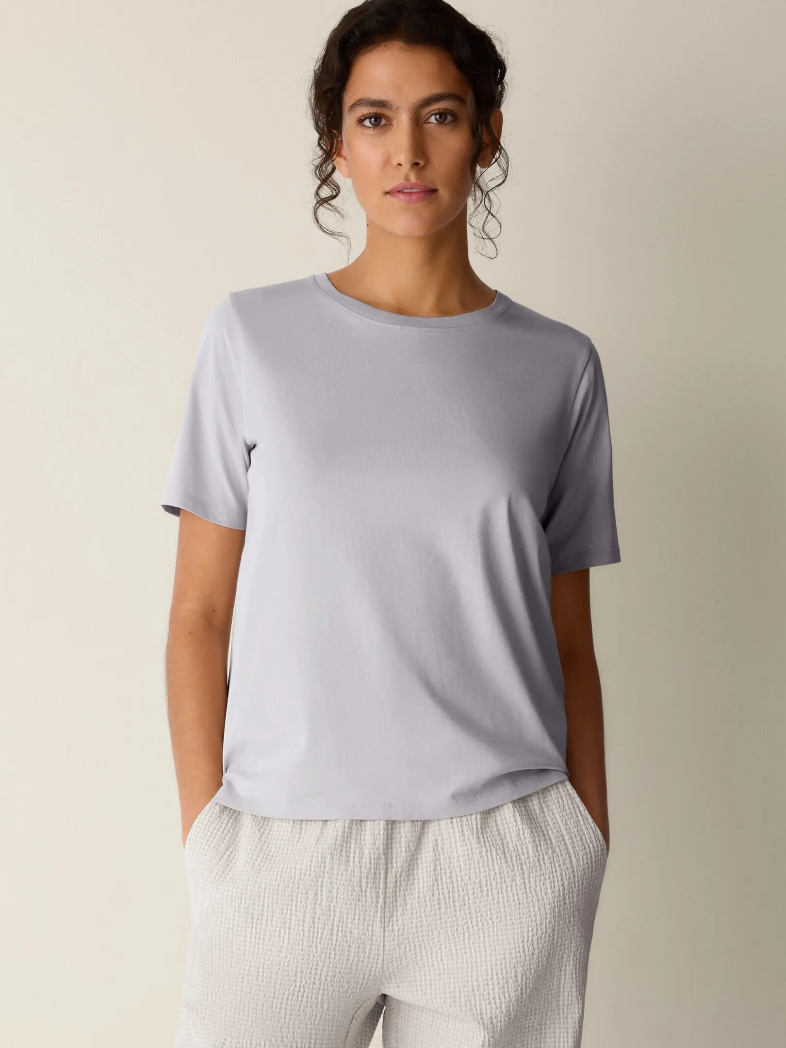 Organic Pima Cotton Jersey Round Neck Tee