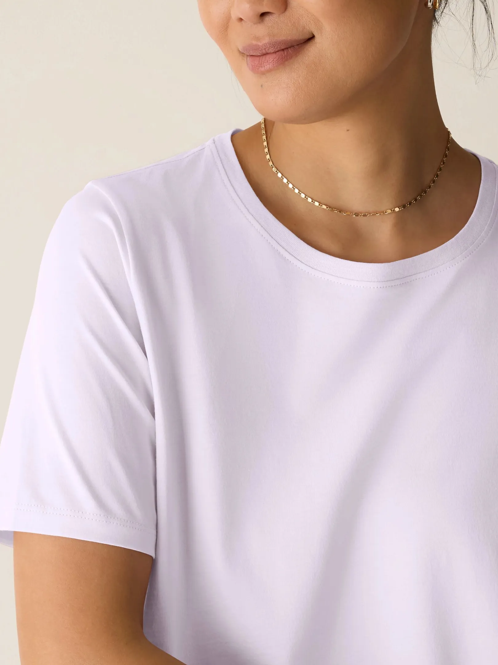 Organic Pima Cotton Jersey Round Neck Tee