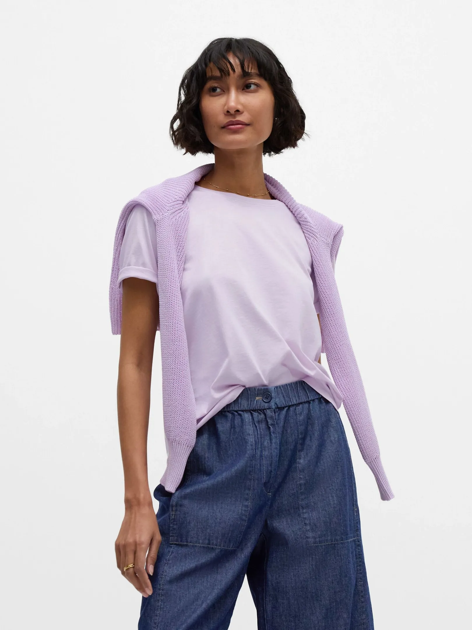 Organic Pima Cotton Jersey Round Neck Tee