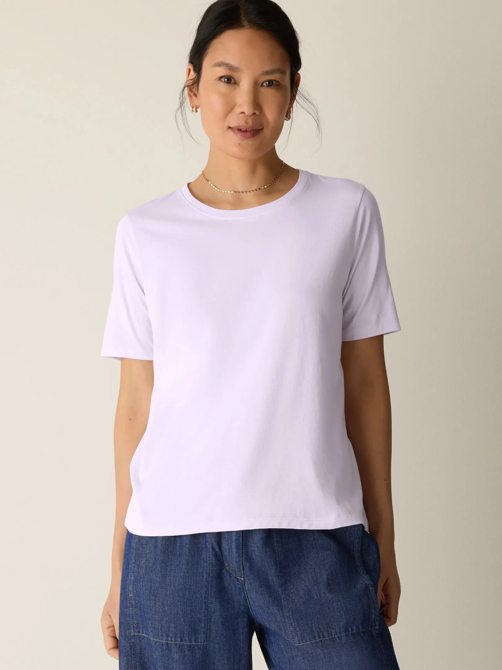 Organic Pima Cotton Jersey Round Neck Tee