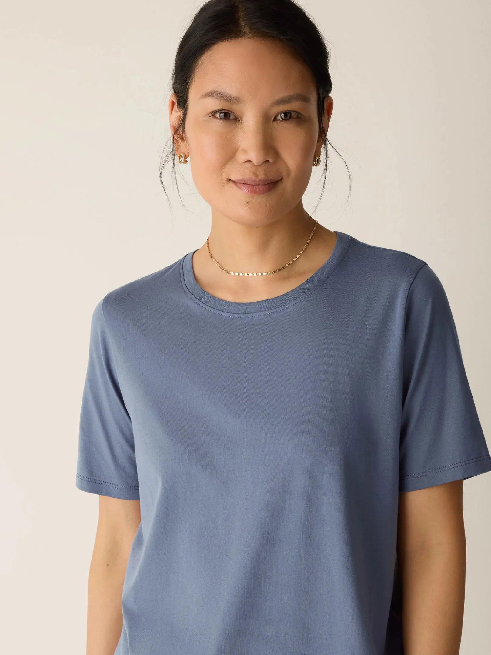 Organic Pima Cotton Jersey Round Neck Tee
