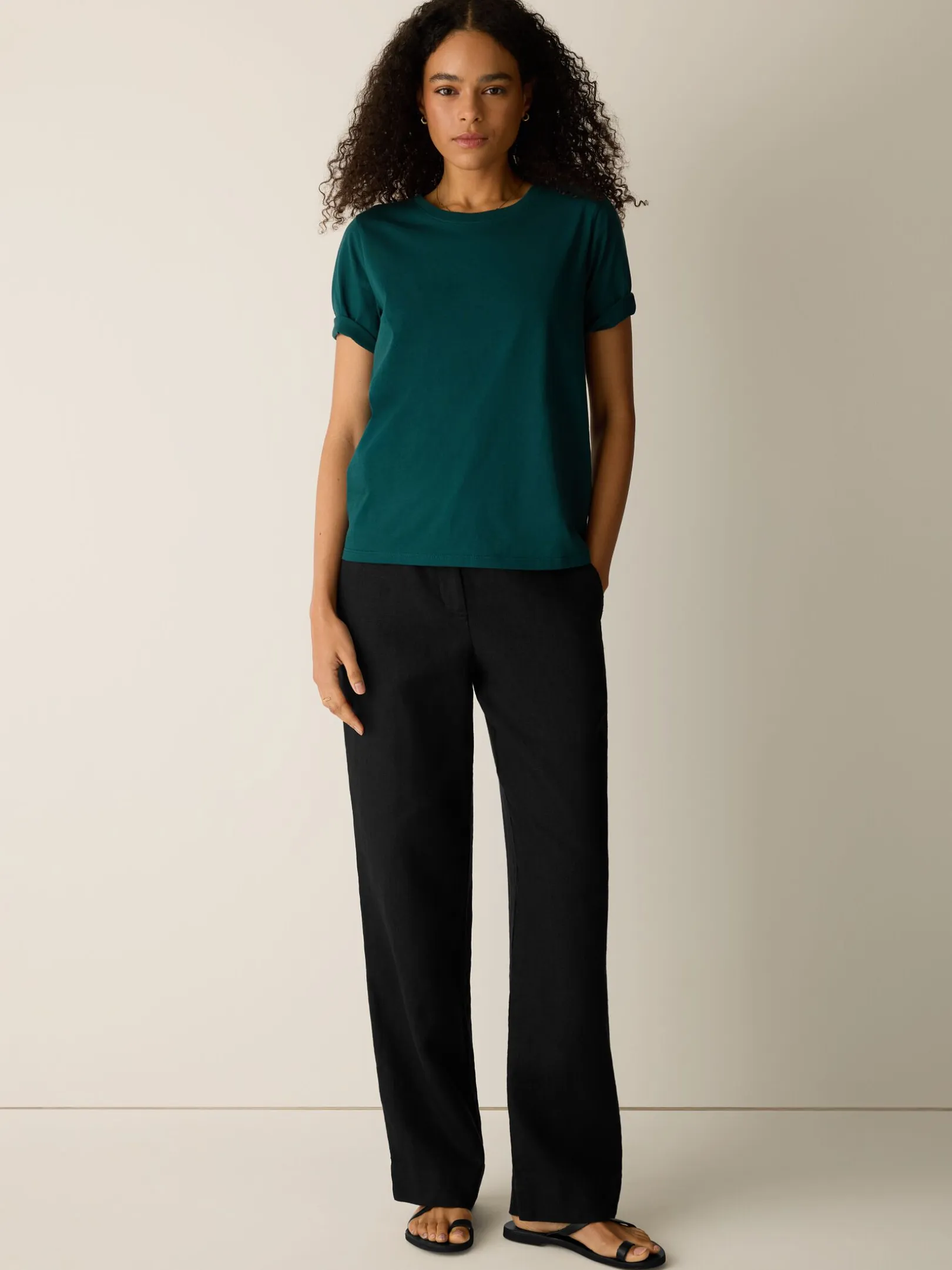Organic Pima Cotton Jersey Round Neck Tee