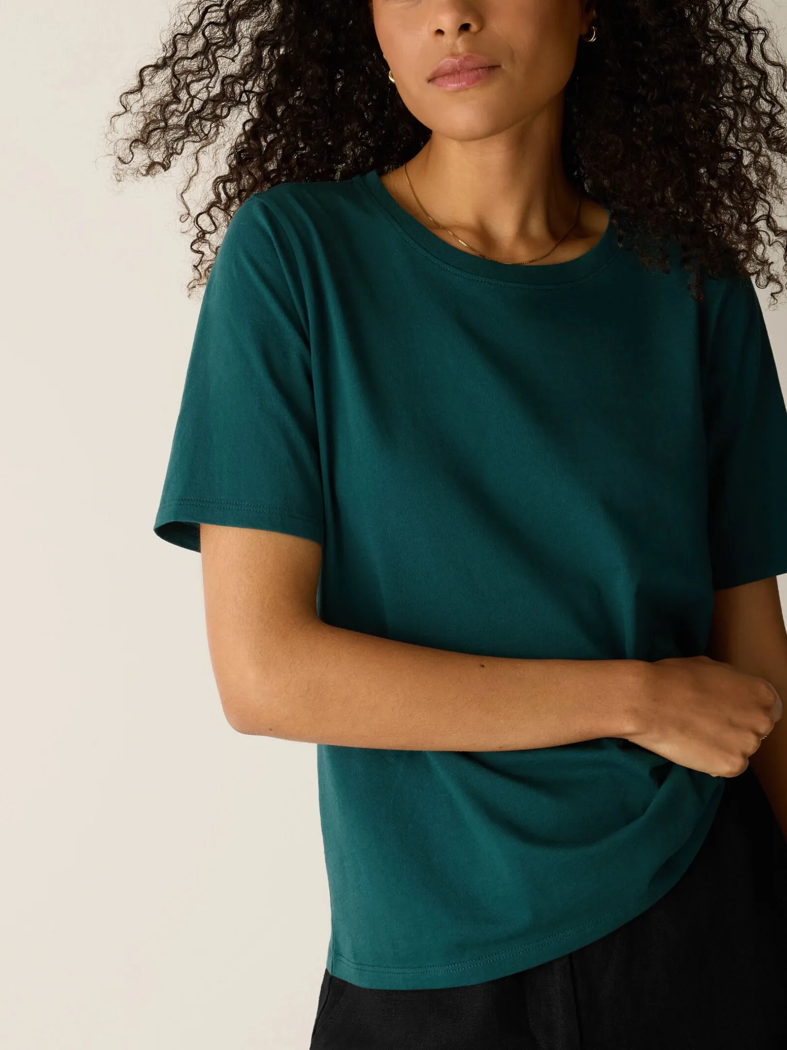 Organic Pima Cotton Jersey Round Neck Tee