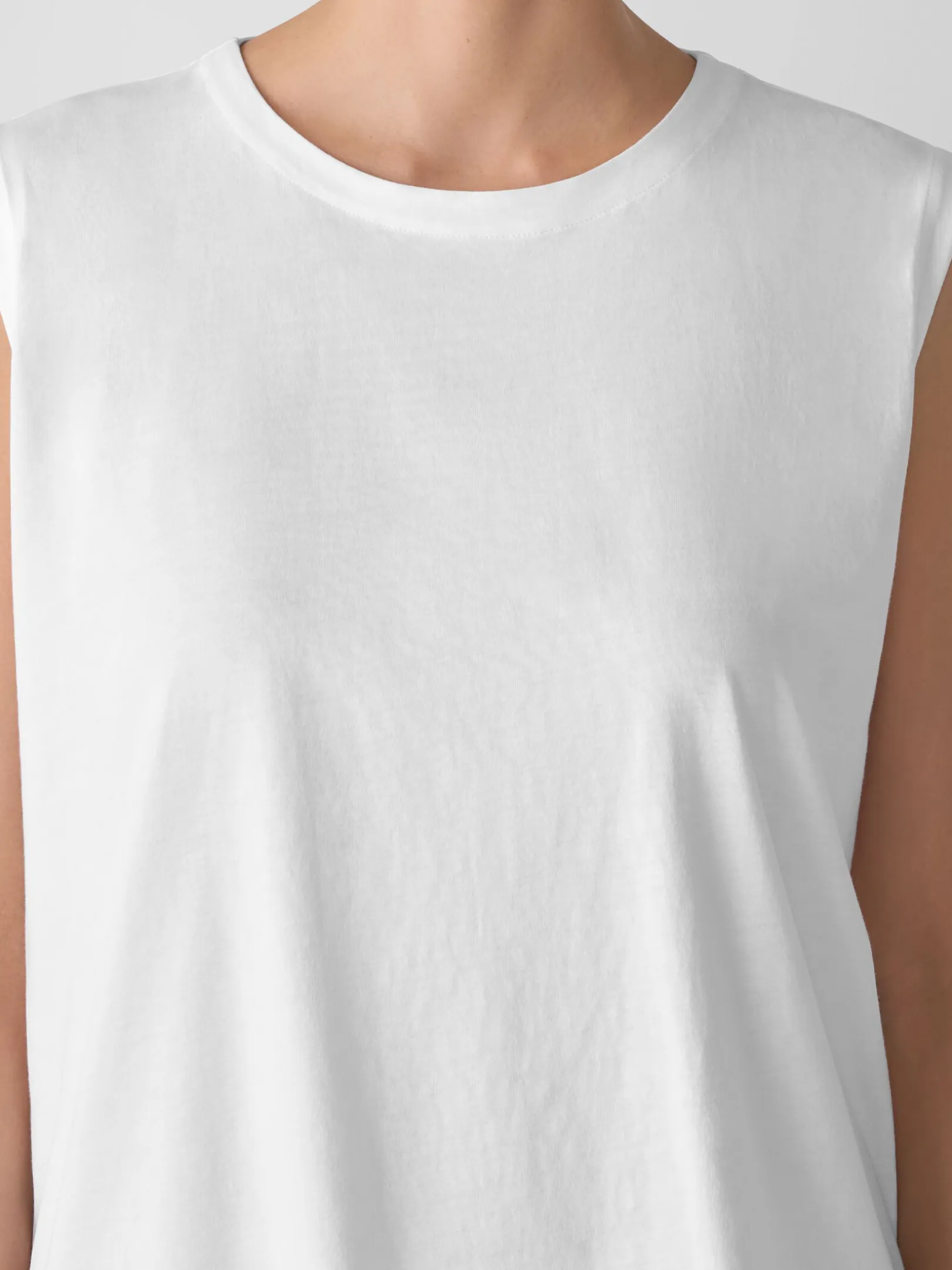 Organic Pima Cotton Jersey Round Neck Tank