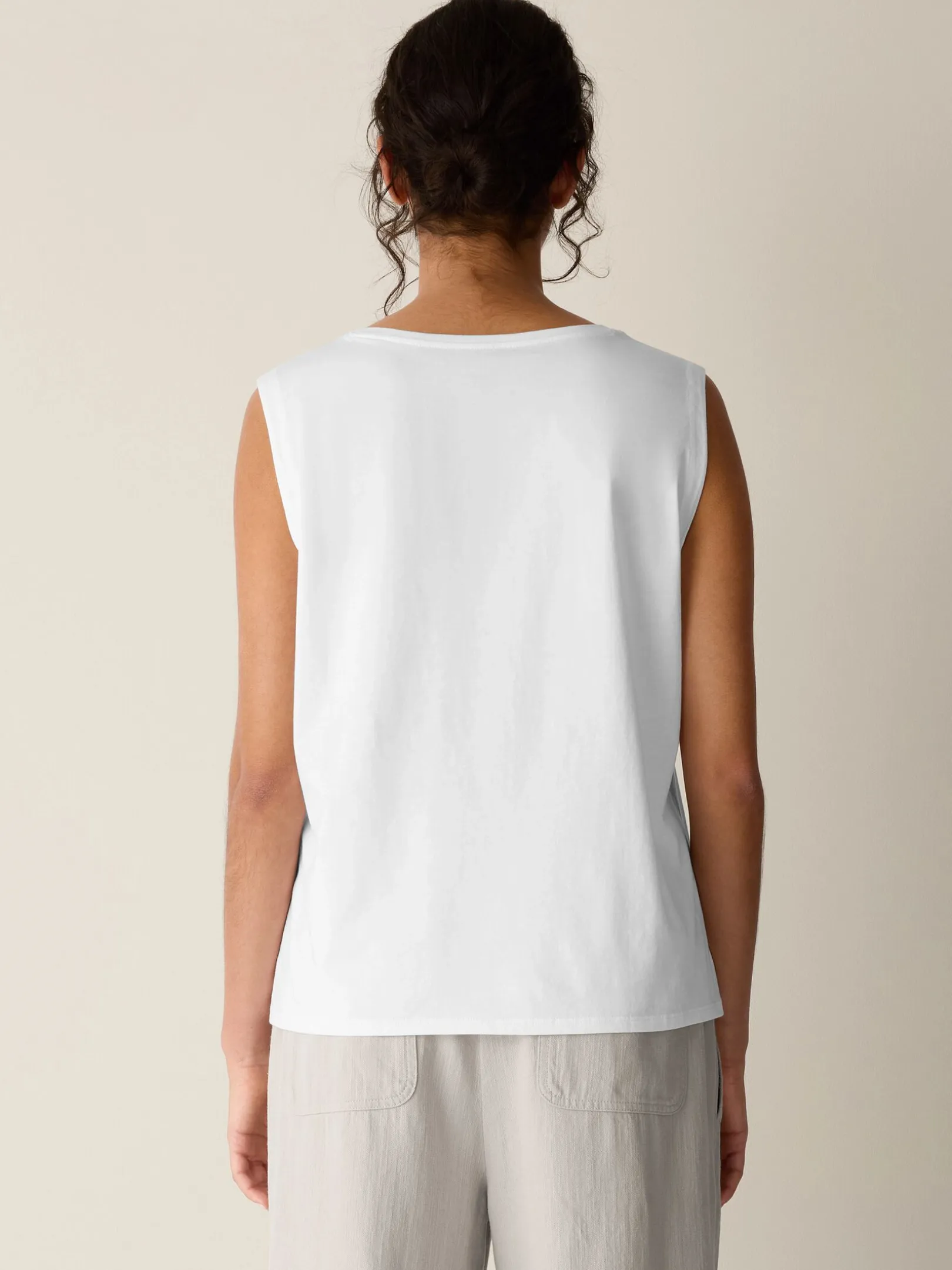 Organic Pima Cotton Jersey Scoop Neck Tank