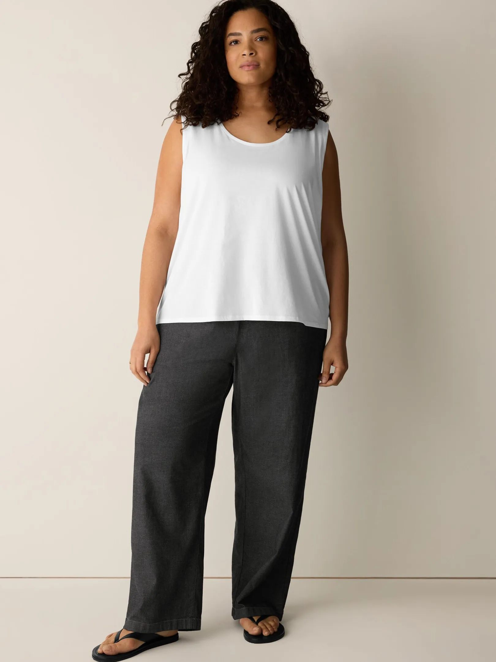 Organic Pima Cotton Jersey Scoop Neck Tank