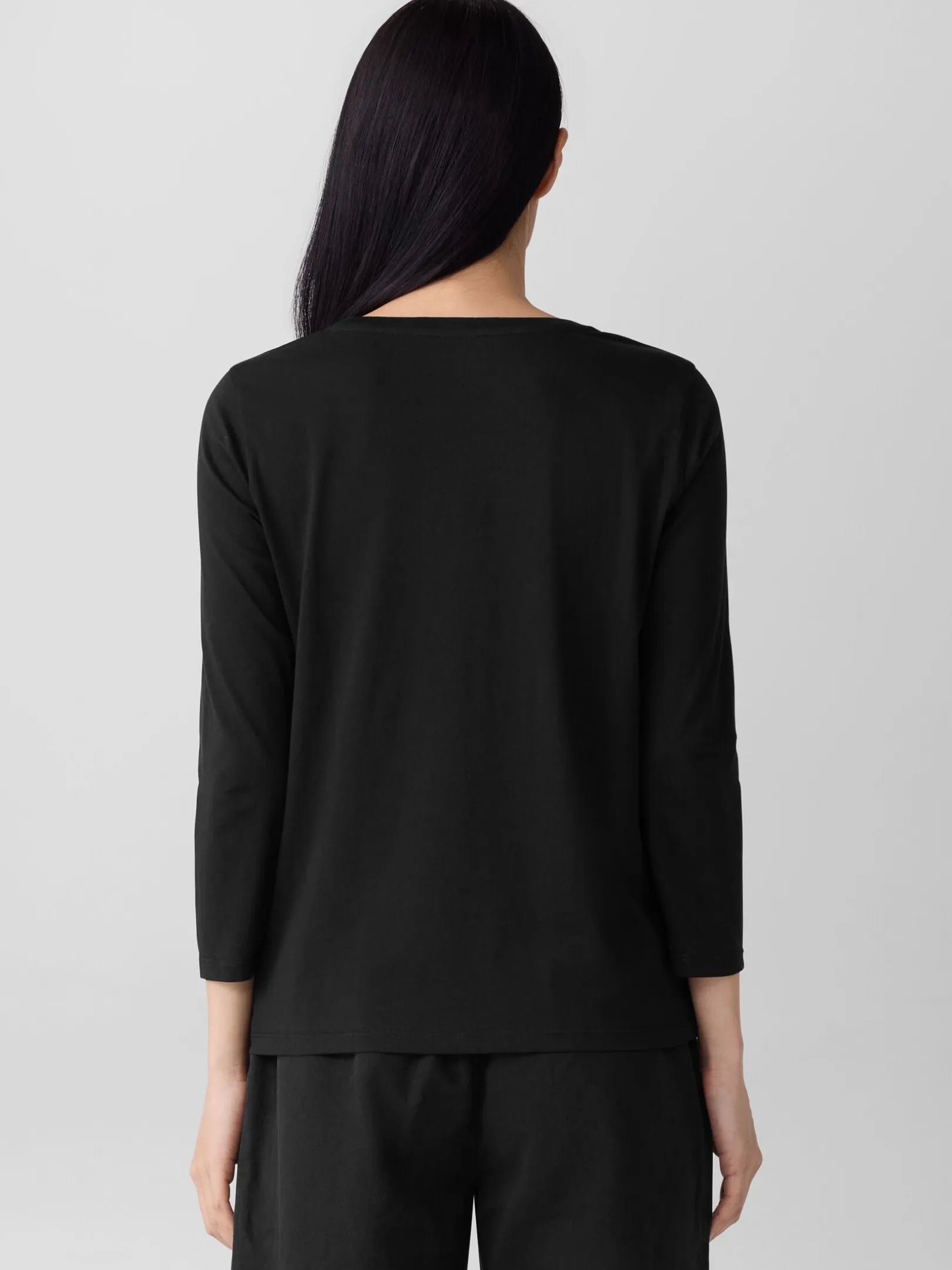 Organic Pima Cotton Jersey 3/4-Sleeve Tee