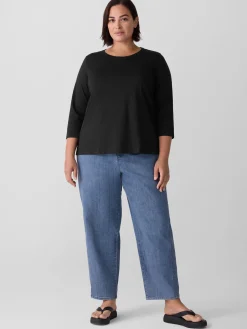 Organic Pima Cotton Jersey 3/4-Sleeve Tee