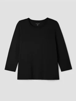 Organic Pima Cotton Jersey 3/4-Sleeve Tee