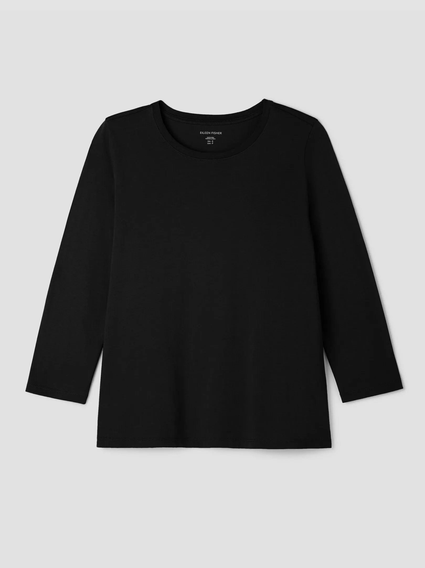 Organic Pima Cotton Jersey 3/4-Sleeve Tee