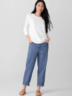 Organic Pima Cotton Jersey 3/4-Sleeve Tee