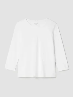 Organic Pima Cotton Jersey 3/4-Sleeve Tee