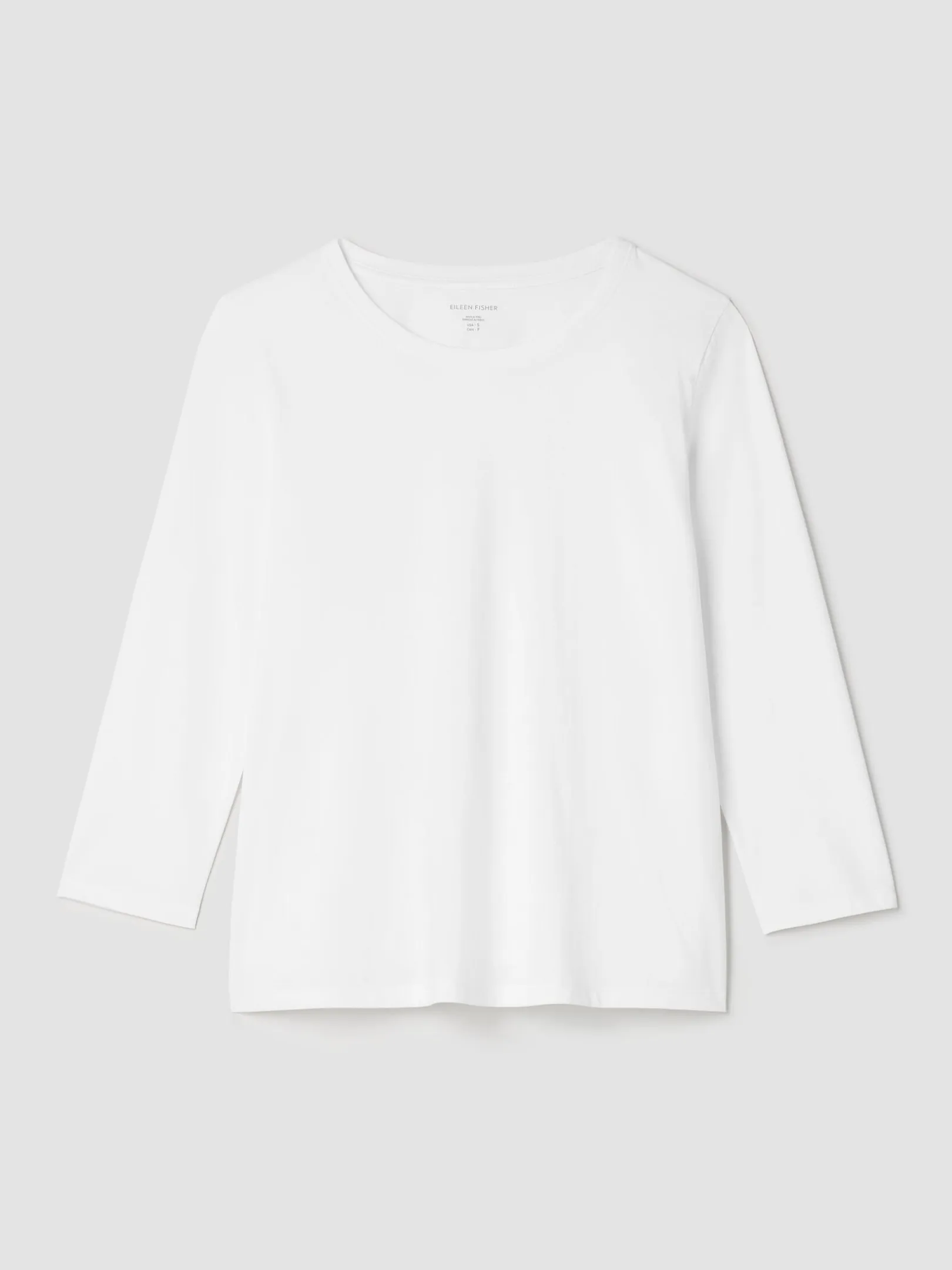 Organic Pima Cotton Jersey 3/4-Sleeve Tee