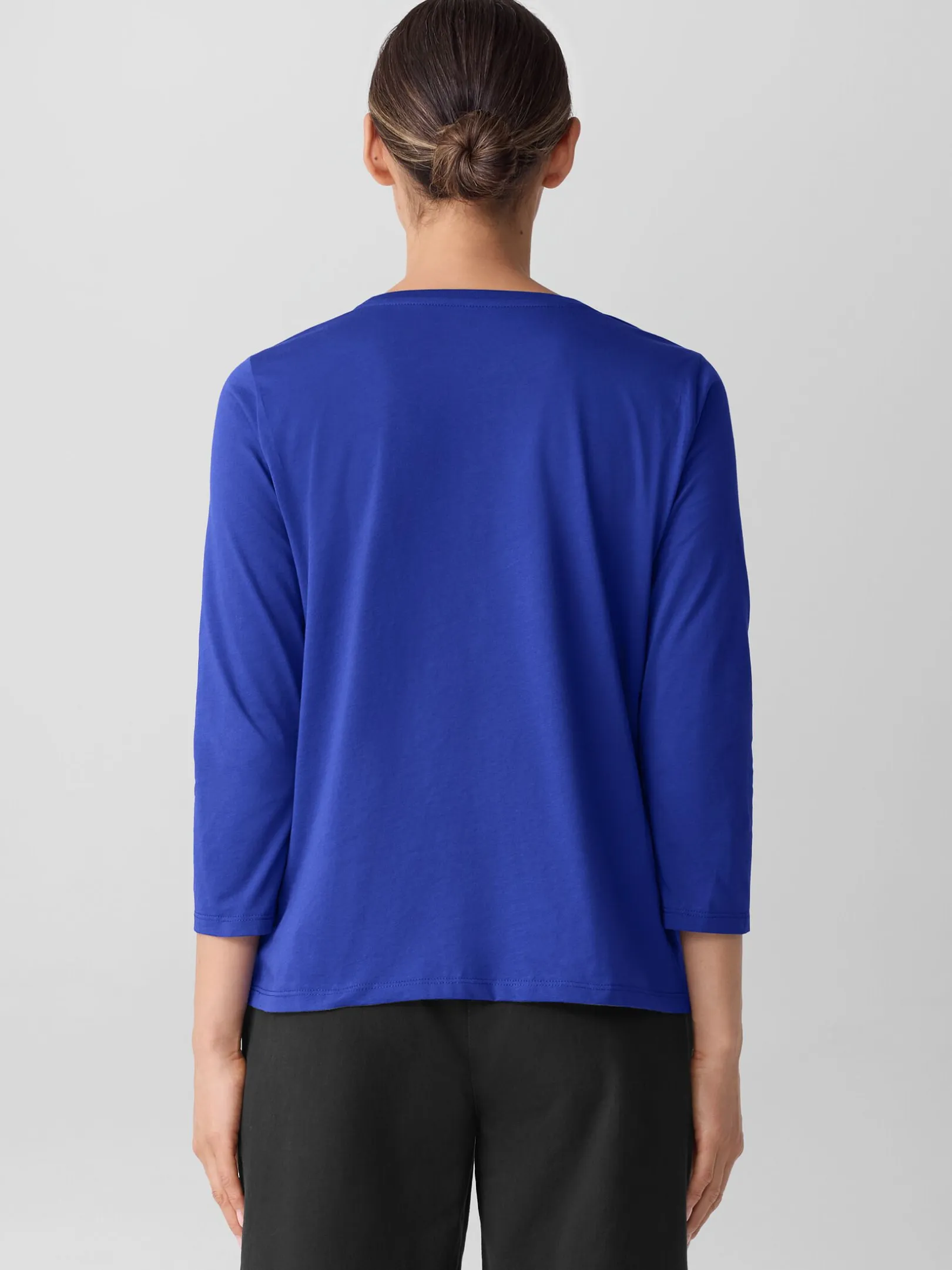 Organic Pima Cotton Jersey 3/4-Sleeve Tee