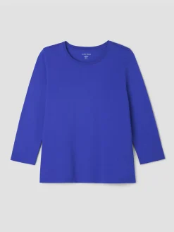 Organic Pima Cotton Jersey 3/4-Sleeve Tee