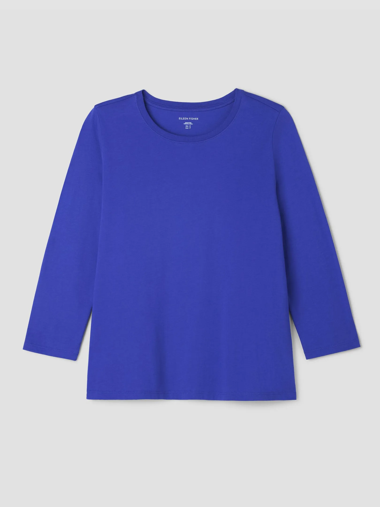 Organic Pima Cotton Jersey 3/4-Sleeve Tee