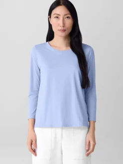 Organic Pima Cotton Jersey 3/4-Sleeve Tee