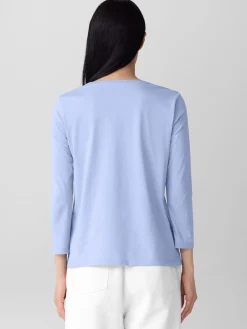 Organic Pima Cotton Jersey 3/4-Sleeve Tee