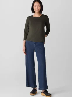 Organic Pima Cotton Jersey 3/4-Sleeve Tee