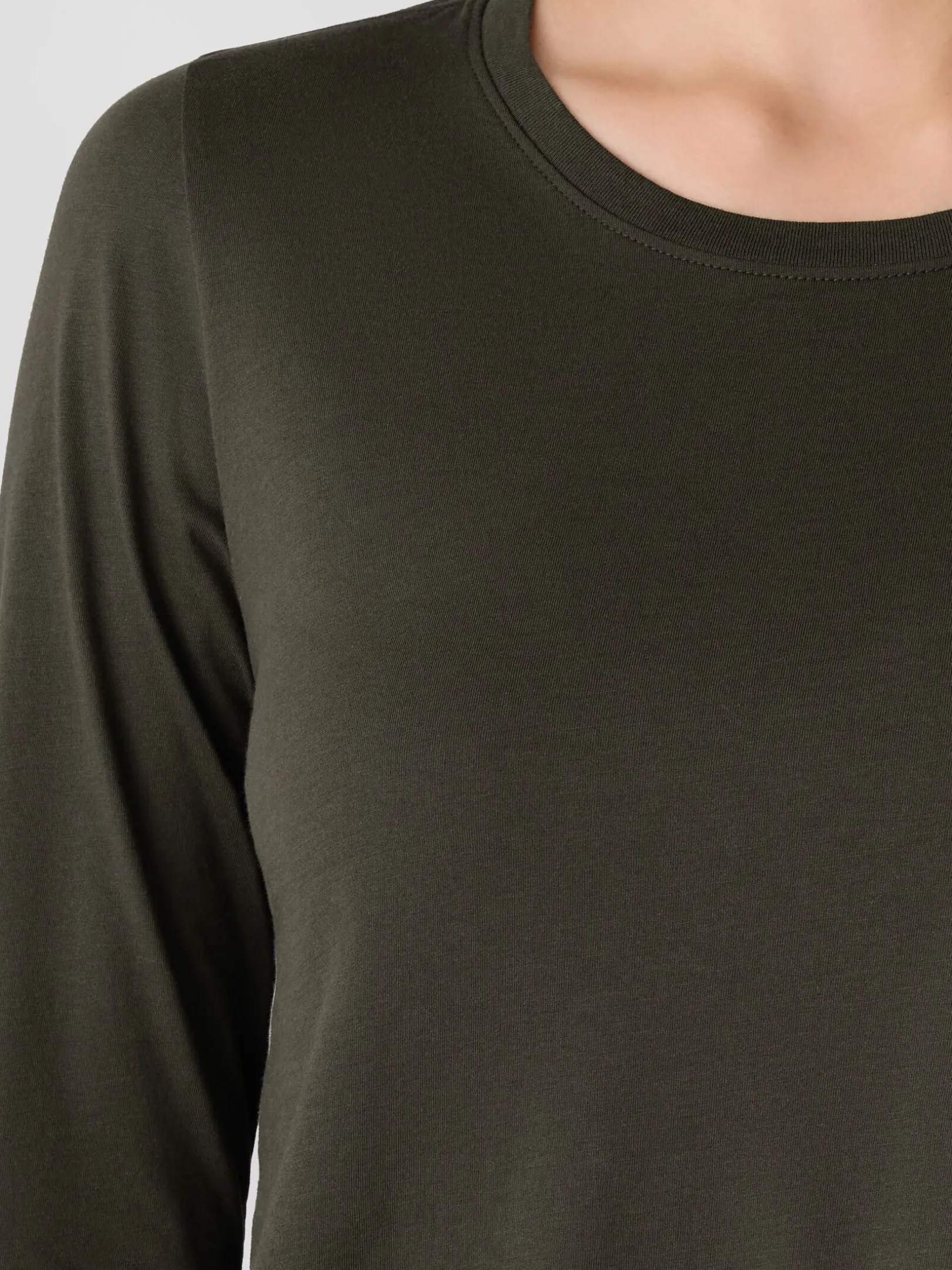 Organic Pima Cotton Jersey 3/4-Sleeve Tee