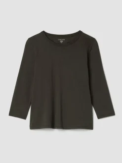 Organic Pima Cotton Jersey 3/4-Sleeve Tee