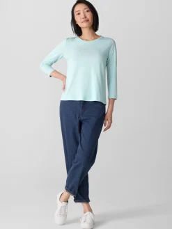 Organic Pima Cotton Jersey 3/4-Sleeve Tee