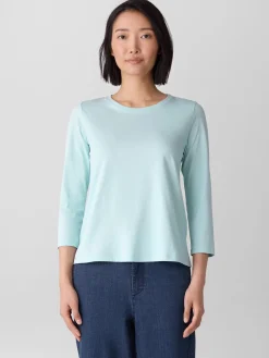 Organic Pima Cotton Jersey 3/4-Sleeve Tee