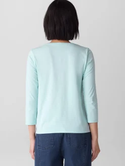 Organic Pima Cotton Jersey 3/4-Sleeve Tee